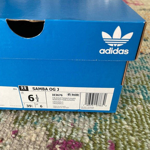 Adidas Samba OG Retro Leather Sneakers Black White Size WOMEN'S 7.5 - Picture 7 of 13